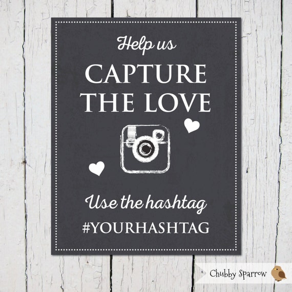 Wedding Chalkboard Help us Capture the Love Guest Book Sign