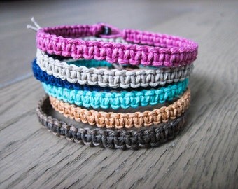 Friendship bracelets, Hemp Bracelet, Macrame Bracelet, Hemp Bracelet Set, Simple Bracelet, Minimalist Bracelet, Custom Bracelet