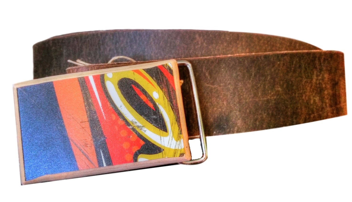 Reclaimed Flip Board Skateboard belt buckle Gift for Men