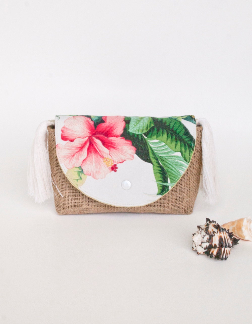 pink and green tropical hibiscus clutch bag pink and green tropical hibiscus clutch bag