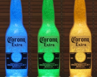 Corona Beer 12 oz Remote Control Color Changing Bottle Lamp Bar Light Accent lamp Glass