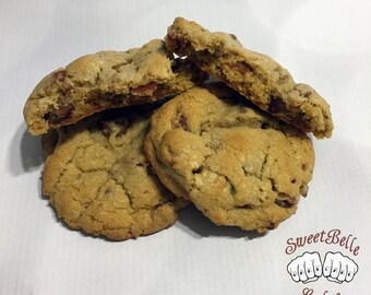 Maple Bacon Chocolate Chip Cookies- one dozen, fresh baked and delicious.