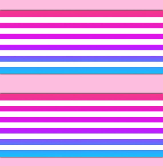 RAINBOW STRIPED WALLPAPER Border Wall Decals Teen Girls Room