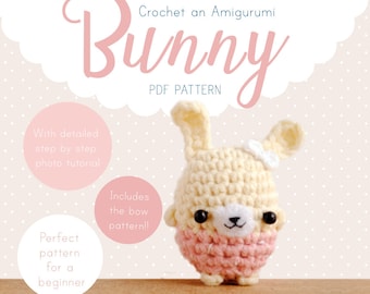 Bunny Amigurumi Pattern, Bunny Crochet Pattern, Rabbit Amigurumi PDF pattern