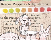 Rescue Puppies - 6 digi stamp set