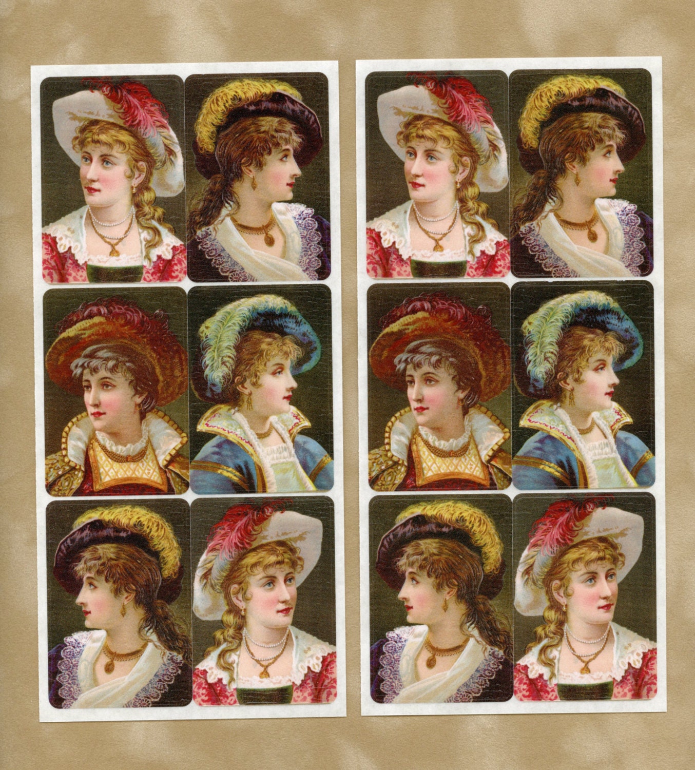 Victorian Ladies STICKERS Violette Stickers Victorian