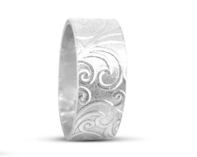 Sterling Silver Floral Texture Ring
