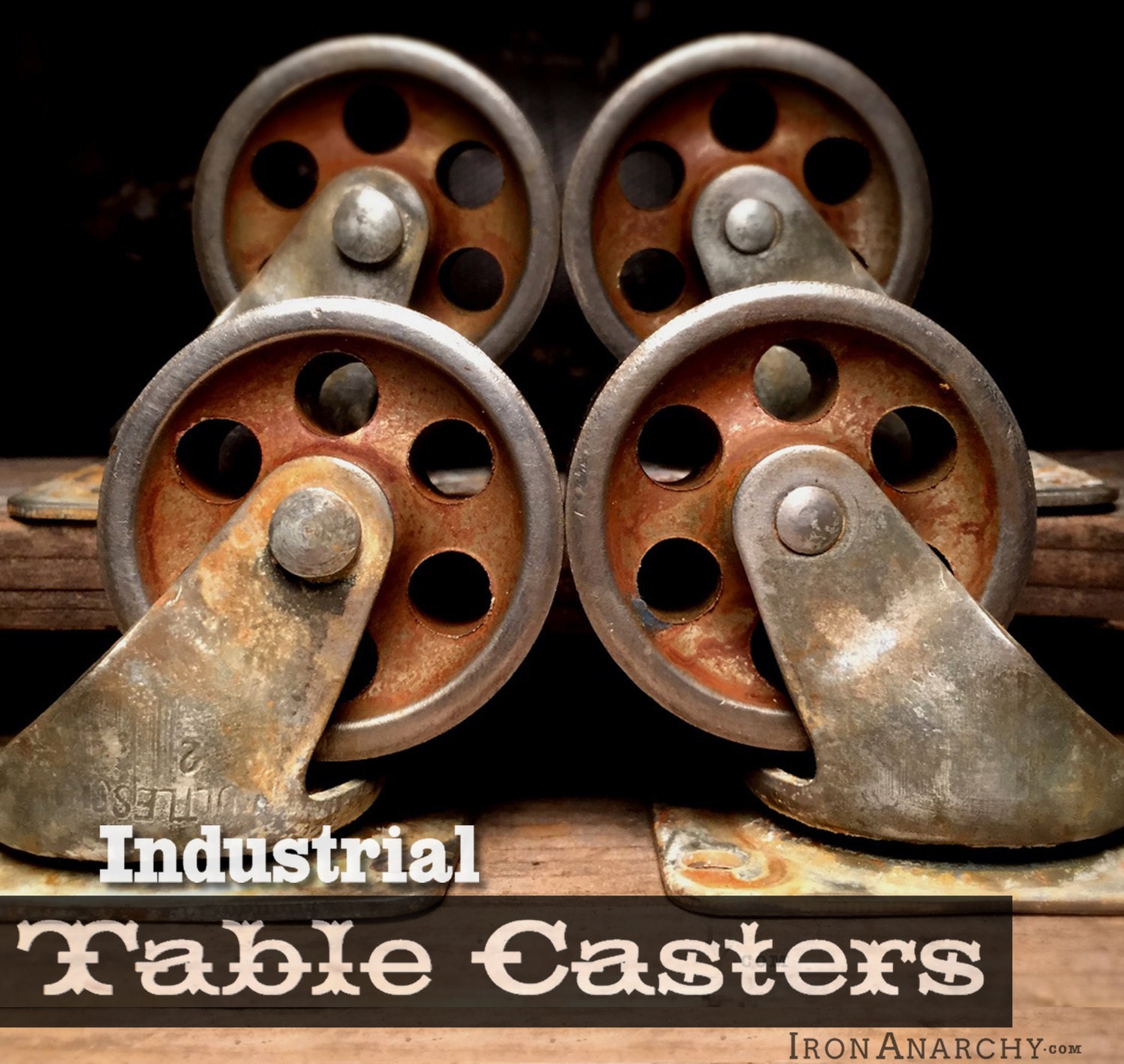 Vintage Casters Industrial Casters Coffee Table by IronAnarchy