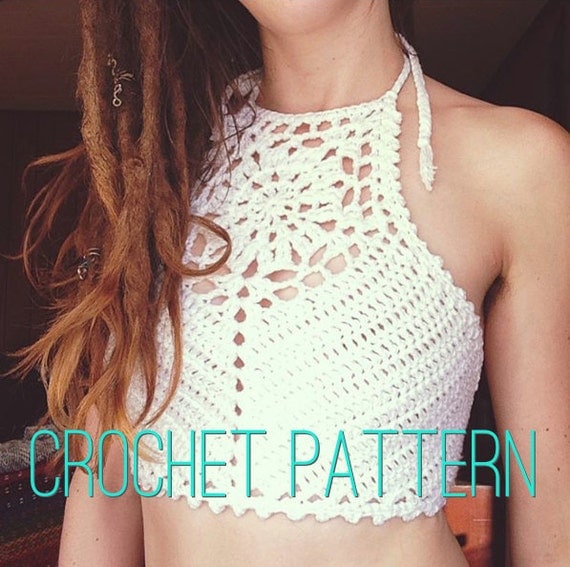 summer for crochet pattern top Crochet Crop Etsy OfMars by on Zinnia Crochet Pattern Top