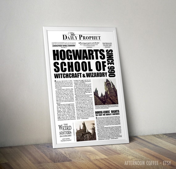 Daily Prophet Poster by AfternoonCoffee on Etsy