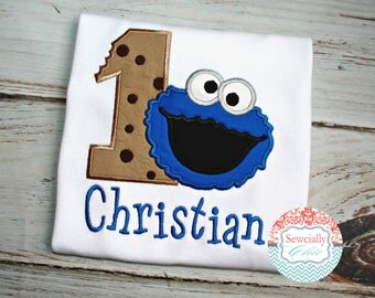 Cookie Monster Birthday Shirt, Sesame Street, First Birthday Shirt, Sesame street birthday, Cookie Shirt,