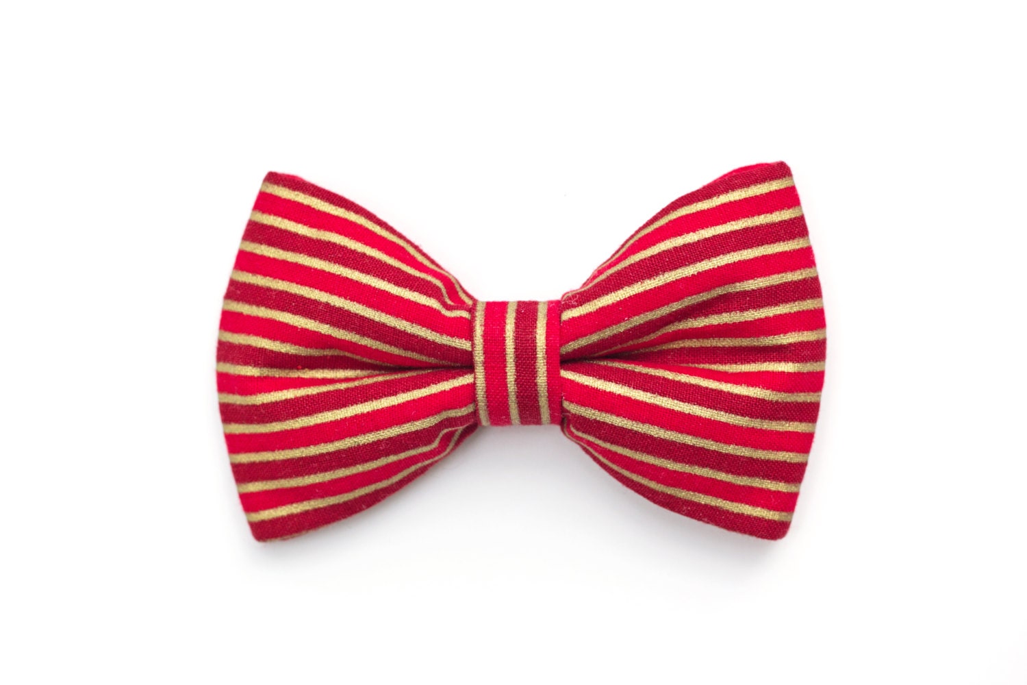 Boy Bow Tie with Elastic Red and Gold Stripe Bow Baby