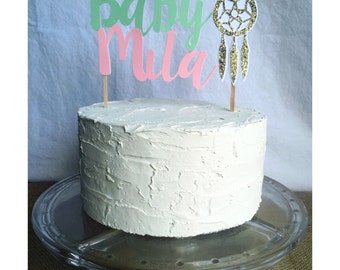 dream catcher cake topper, dream catcher baby, dream catcher party, aztec baby shower, aztec baby, tribal baby shower, cake topper baby