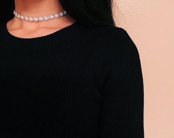 Ariana Grande Choker Diamond Choker Jewel Rhinestone Choker Necklace Quartz Crystal Natural Stone