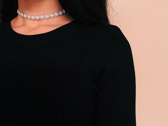 Ariana Grande Choker Diamond Choker Jewel Rhinestone Choker 4074