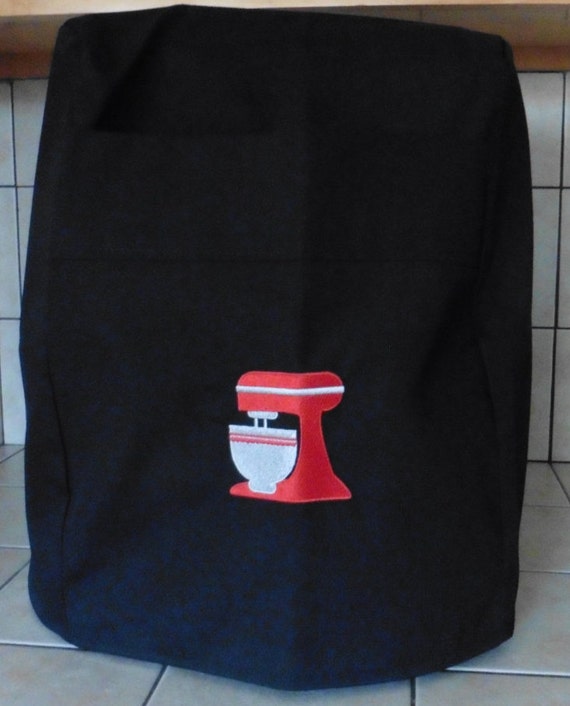 600 Professional KitchenAid Mixer Cover Black with embrioded