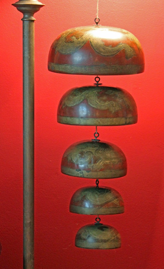 Antique Tibetan Temple Bells or Gongs. Hand Hammered