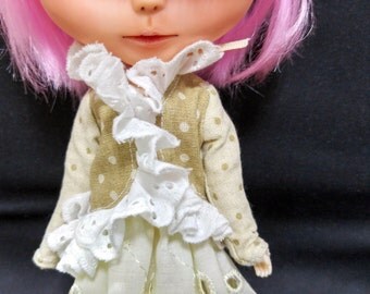 Blythe Ivory polka dot lace collar jacket