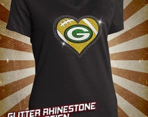 green bay packers rhinestone shirt