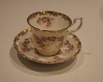 Royal Albert Dimity Rose Cup and Saucer