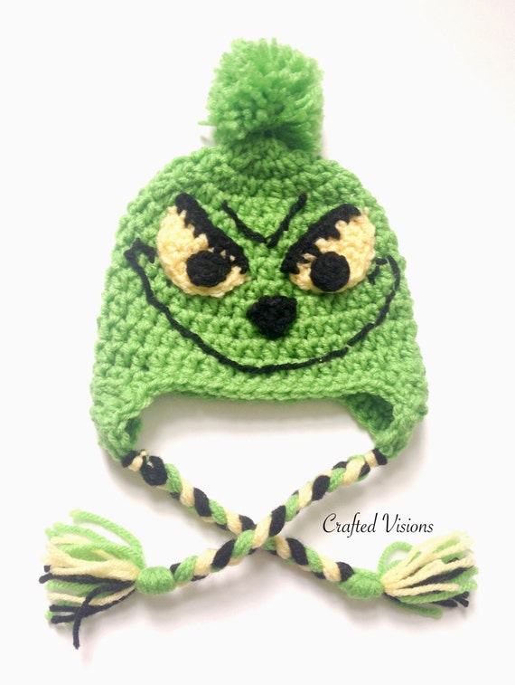 PATTERN Crochet Grinch hat pattern Grinch hat by CraftedVisions