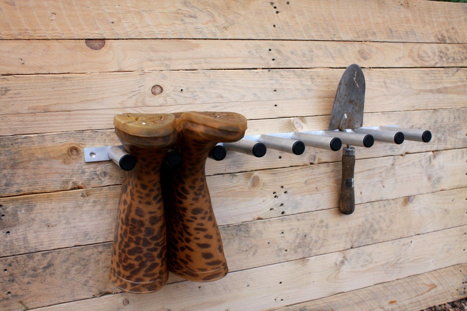 Aluminium Wellington Boot Rack Wall Mounted Welly Rack