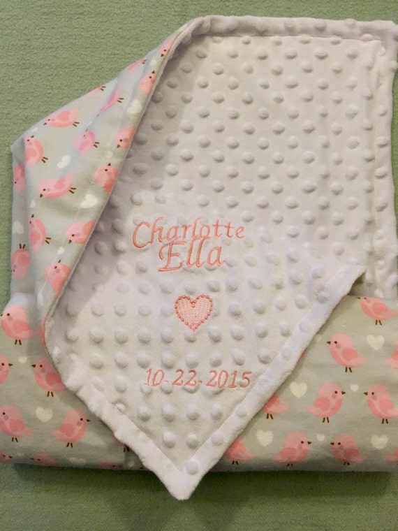 Personalized Baby Blanket Personalized Baby by CuddlesNBundles