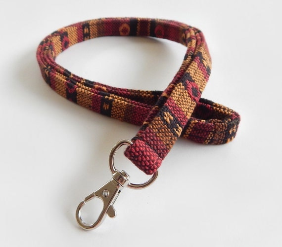Woven Lanyard / Boho Keychain / Indian Blanket Inspired
