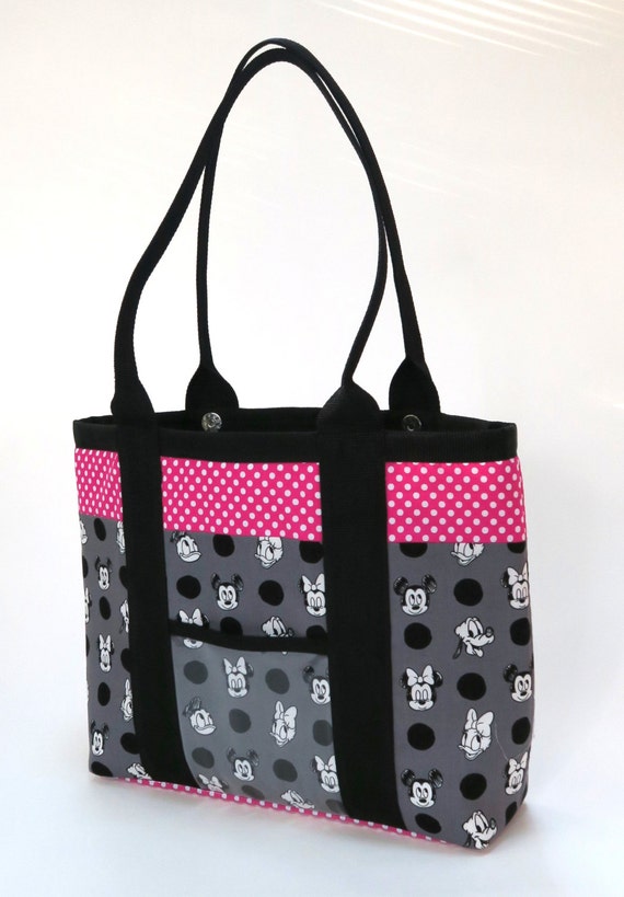 Disney Handmade Fabric Handbag Tote Computer Bag or Purse