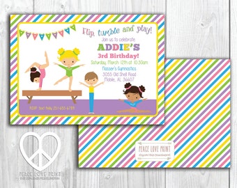 Rainbow Dash 5x7 Printable Birthday Invitation by PeaceLovePrint