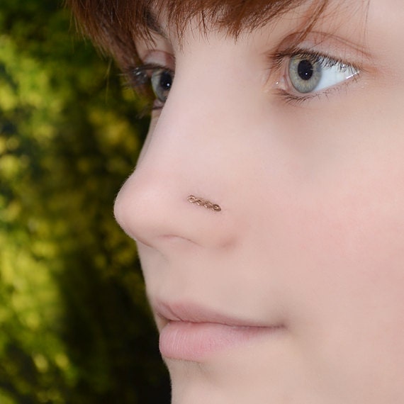 Nose Stud 18g - Gold Nose Ring - Tragus Earring Stud - Helix Piercing - Cartilage Stud - Rook Jewelry - Nose Screw 18g - Cartilage Earring