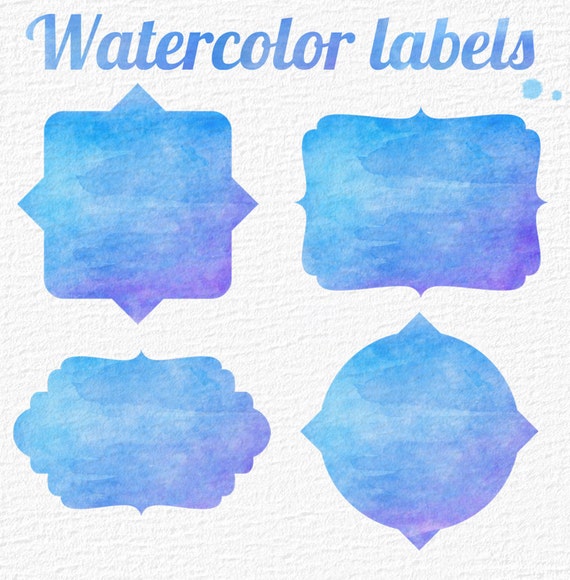 16 Watercolor labels