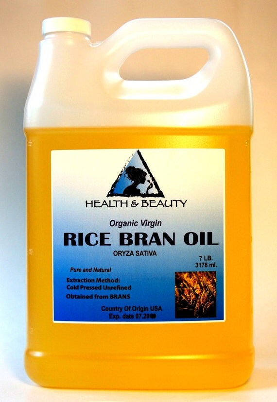 7 Lb 1 gal RICE BRAN OIL Organic Carrier Unrefined by HBOilsCenter