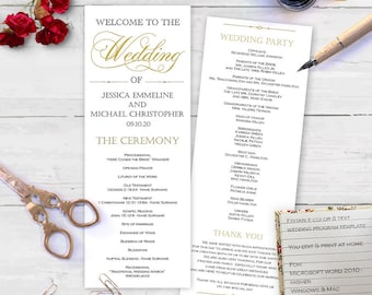 wedding program samples templates