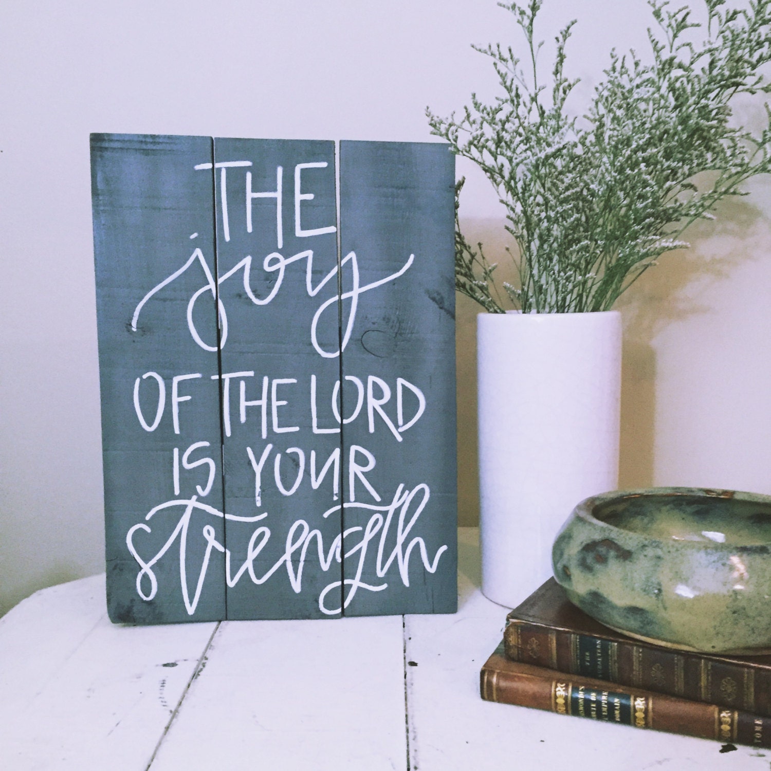 Neutral home decor Christian wall art Scripture art // the