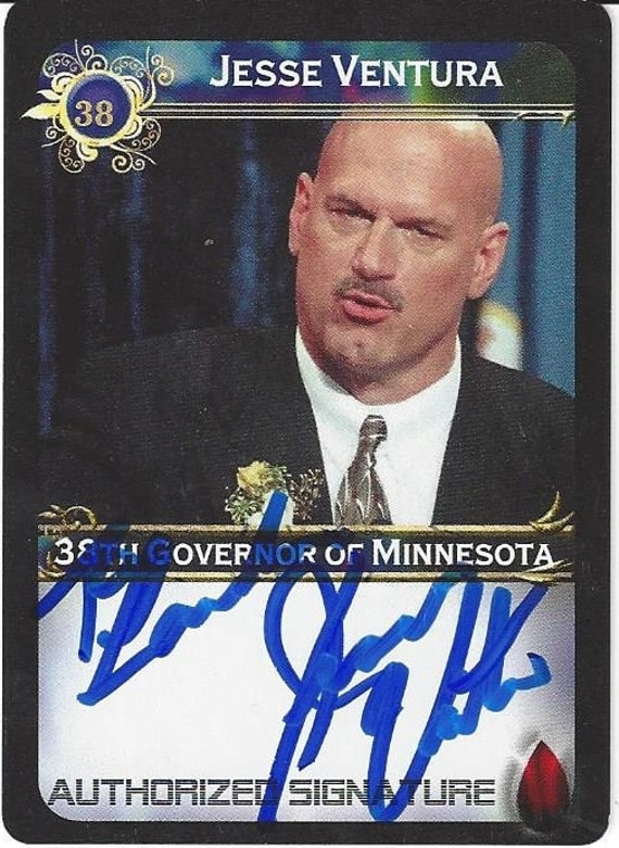 Governor of Minnesota/ Pro Wrestler Jesse Ventura AUTOGRAPHED