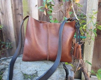 Leather crossbody, leather bag, crossbody leather bag, leather woman bag, leather handbag, leather bag BRI- BROWN!