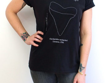 Shark Clothing // Shark Tooth // Great White Shark // Unisex Graphic Tee // Organic Cotton // Eco // Vegan Shirt // Beach Tee