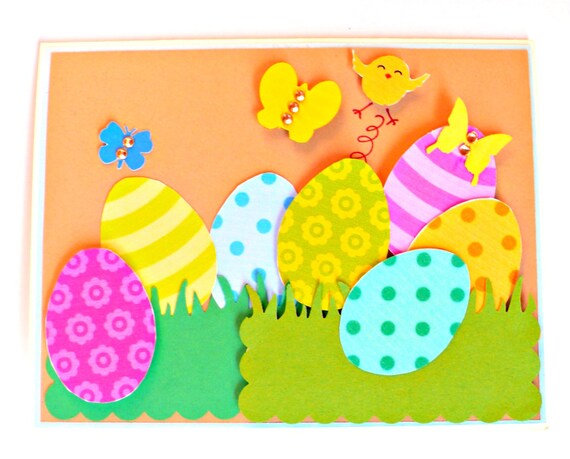 Easter Cards Easter Egg Cards Handmade Easter Card Happy