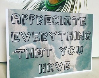 Diez saludos tarjetas - papelería-tarjetas-papel personalizado de cumpleaños-tarjeta en blanco tarjeta positivo pensamiento - ley de atracción-feliz
