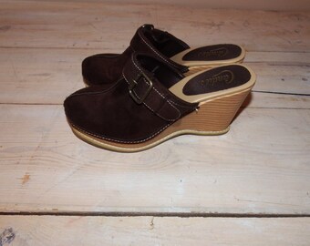 candies clogs - size 7 - candies mules - candies shoes - candies heels - wooden clogs