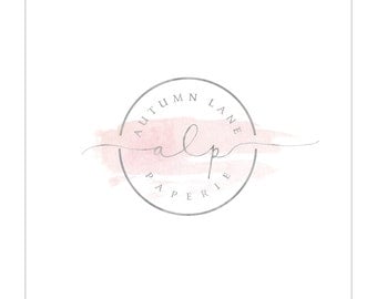 Premade Logo Design | Watercolor Circle Logo | Photography Logo | Shabby Chic Logo | Watermark | Etsy Branding | Branding Package