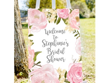 bridal shower welcome sign, Welcome to bridal shower sign, pastel bridal shower sign, floral bridal shower, printable welcome, bridal tea