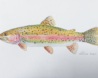 Watercolor Rainbow Trout