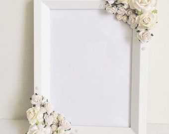 Floral photo frame//wedding gift//gifts for her