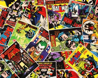 Batman Dark Night, Joker Oxford Fabric made in Korea, DC Comics Fabric by Half Yard