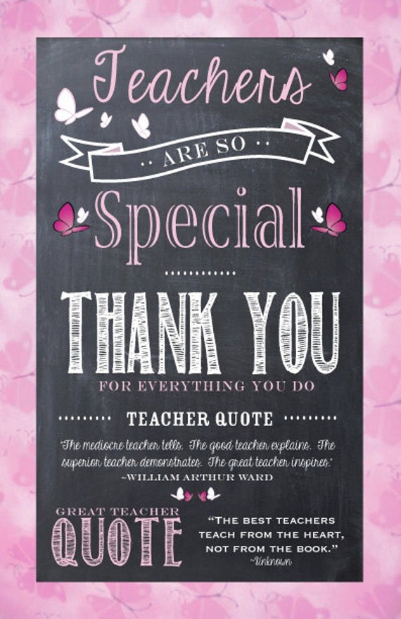 Teacher Appreciation Thank You Card by AmickDesigns on Etsy