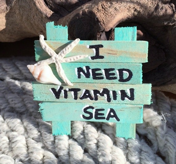 I Need Vitamin Sea Refrigerator Fridge Beach
