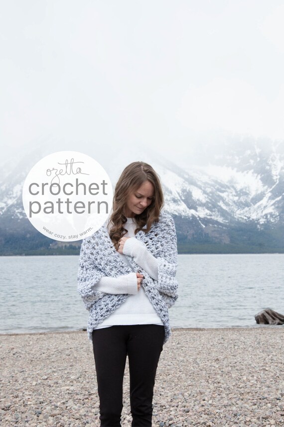 pattern crochet etsy shrug by ozetta Chunky Crochet / Oversized Pattern Pattern Ozetta