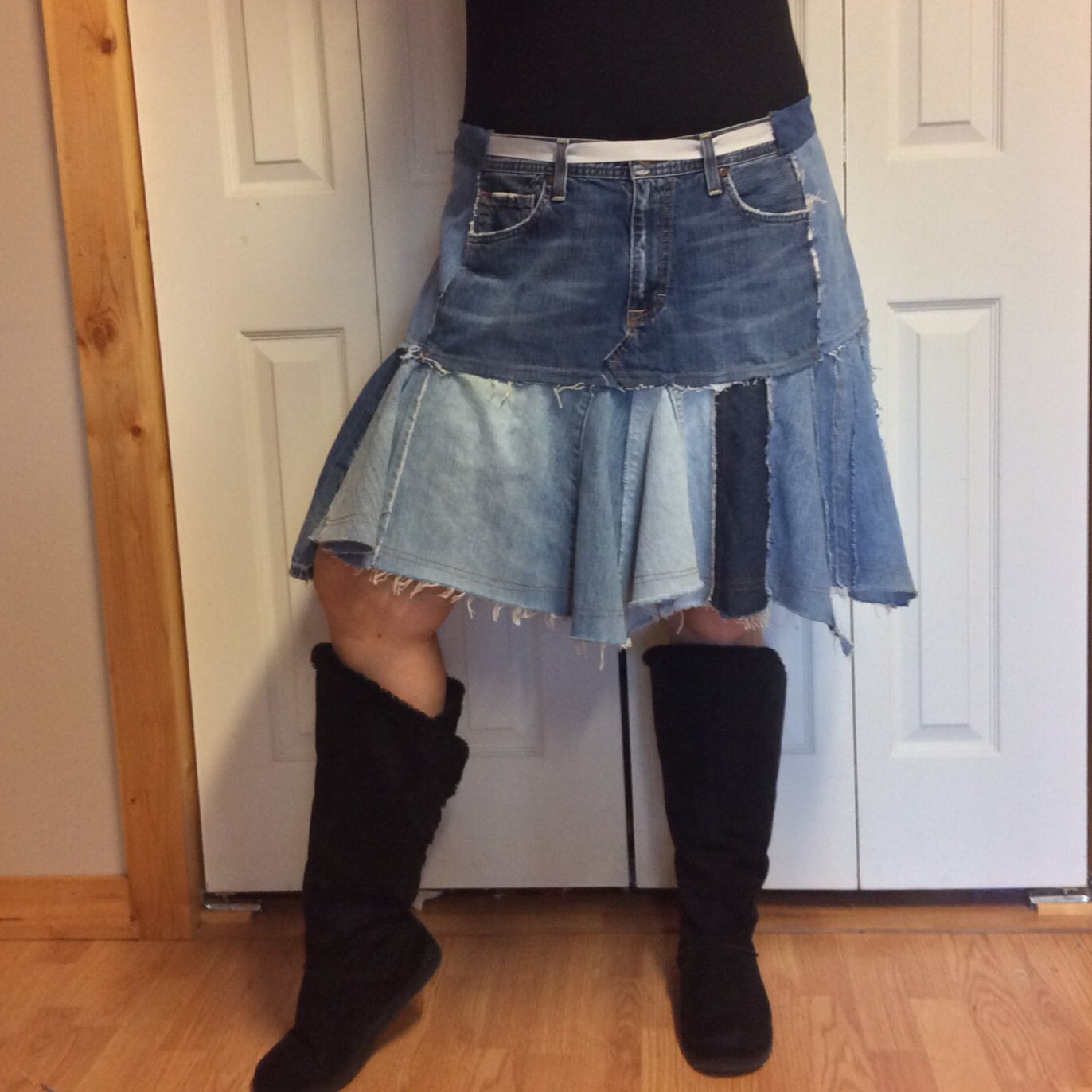 short jean skirt plus size
